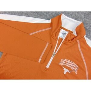 Texas Longhorns Pullover Mens Small 1/4‎ Zip Orange Solid NCAA Gameday Sporty